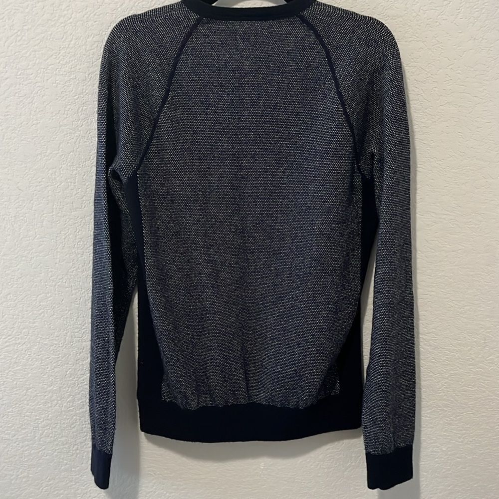 VINCE Men's Birdseye Raglan Wool/Cashmere Long-Sleeve Sweater, Size S - Picture 7 of 10